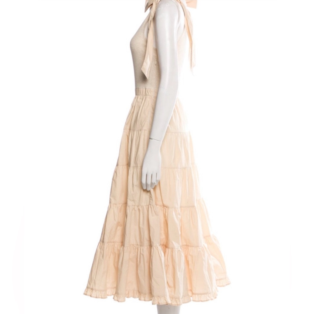 Ulla Johnson Tiered Elegant Cream Ivory  Tiered Skirt - Picture 6 of 14